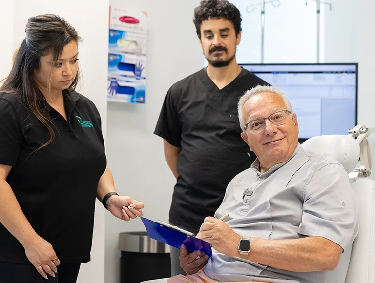 The advantages for the patient include